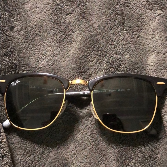 Ray ban Black and gold clubmaster sunglasses - Picture 5 of 5
